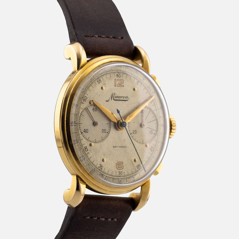 Minerva 18k gold Chronograph 15014-18 4