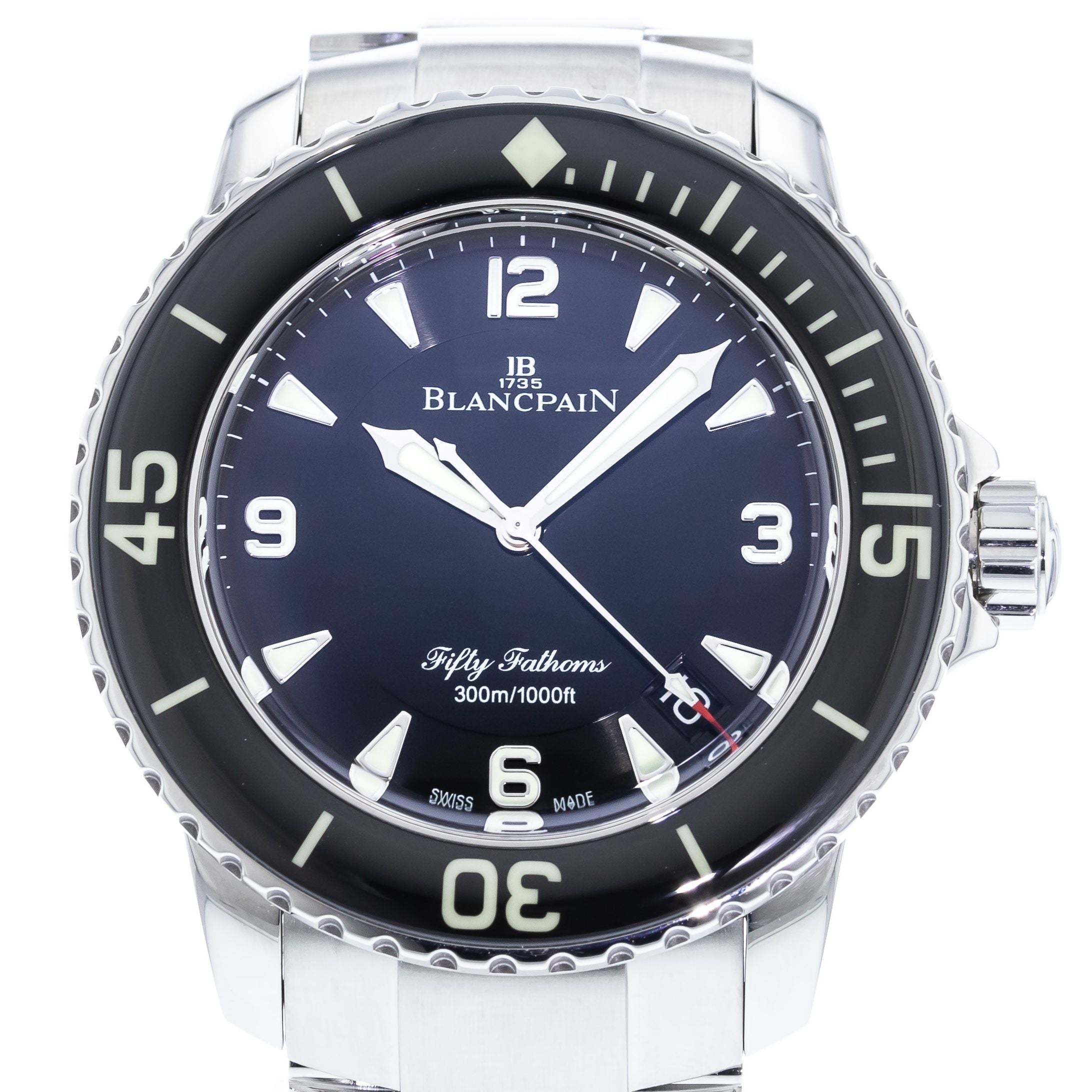 Authentic Used Blancpain Fifty Fathoms 5015 1130 71 Watch 10 10