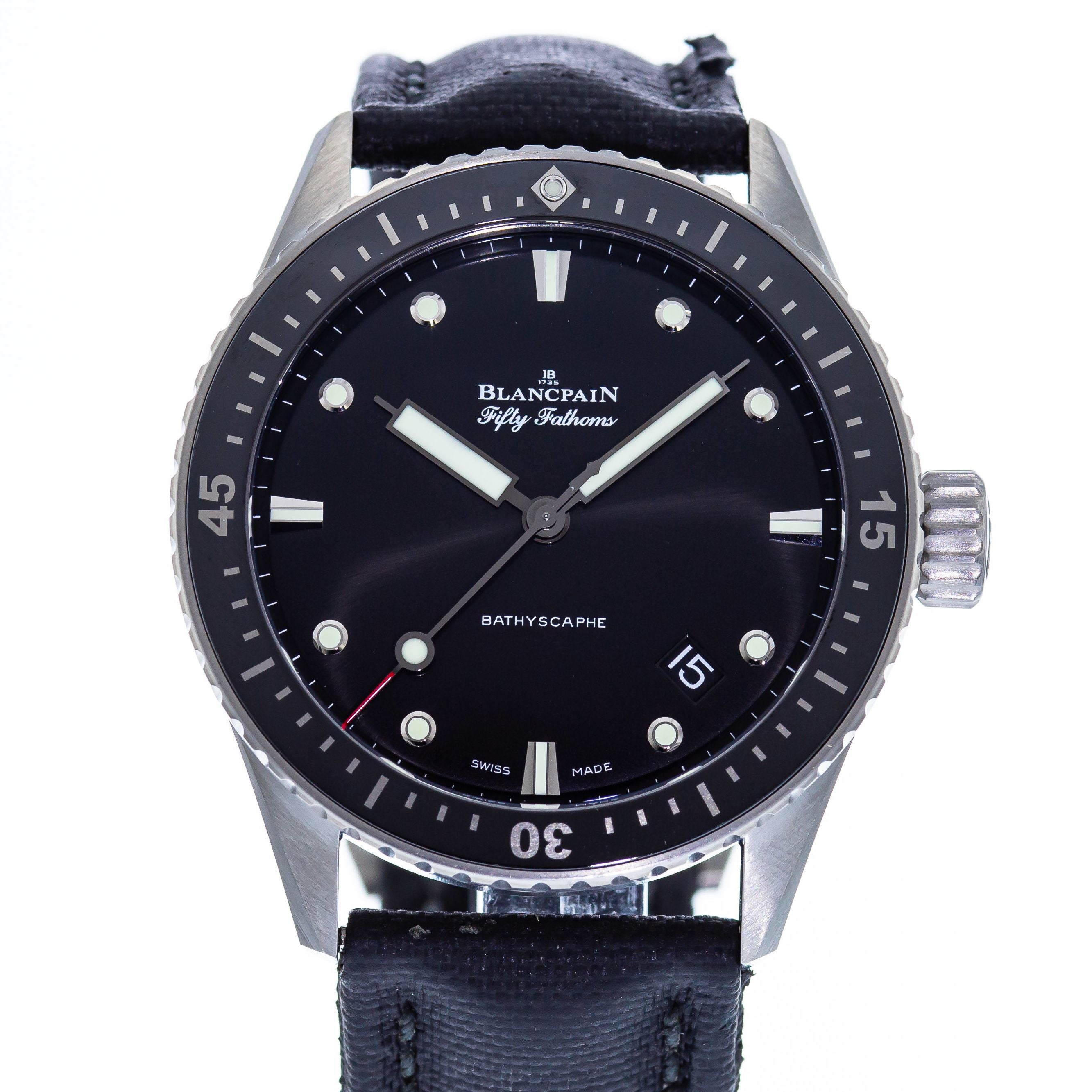 Authentic Used Blancpain Fifty Fathoms Bathyscaphe 5000 1230 B52A