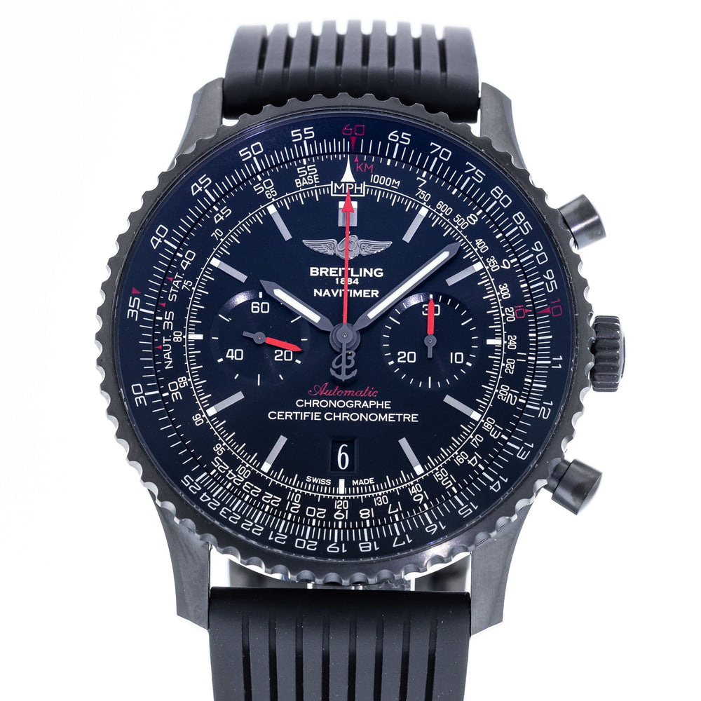 Breitling navitimer hotsell black steel