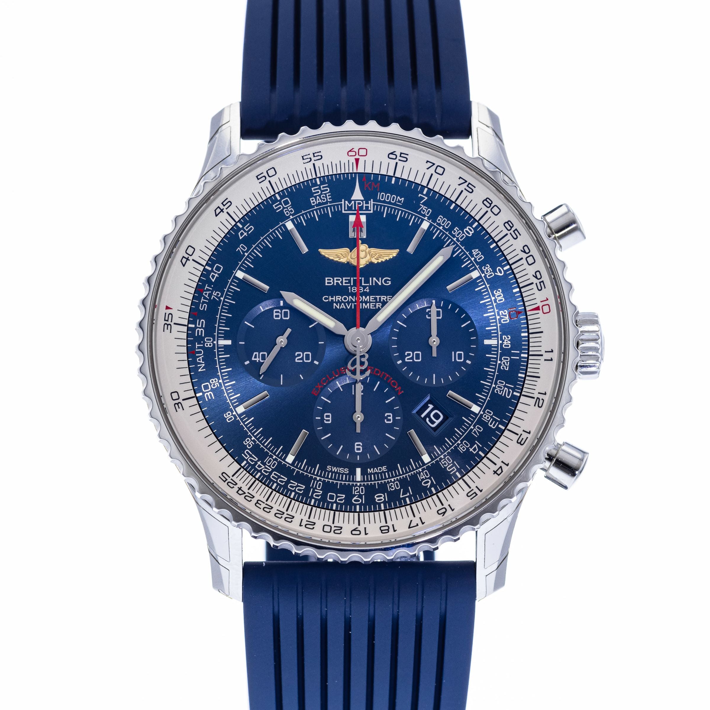Breitling Transocean Blue Dial Limited Edition Men's Watch  A453109T/C921-112X