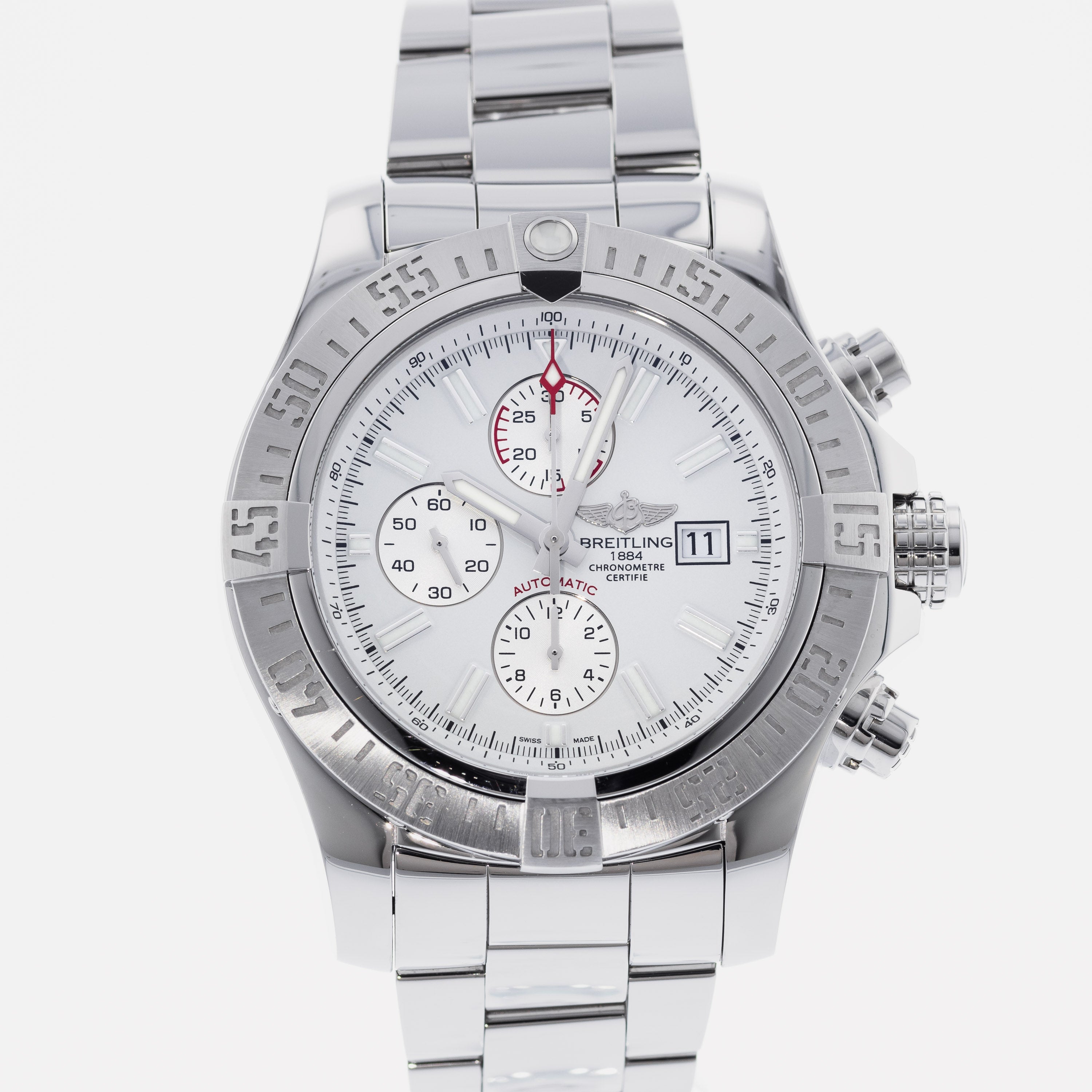 Breitling super avenger sales 2 white face