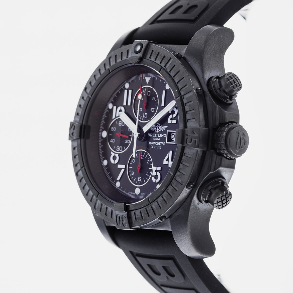 Breitling super outlet avenger black steel