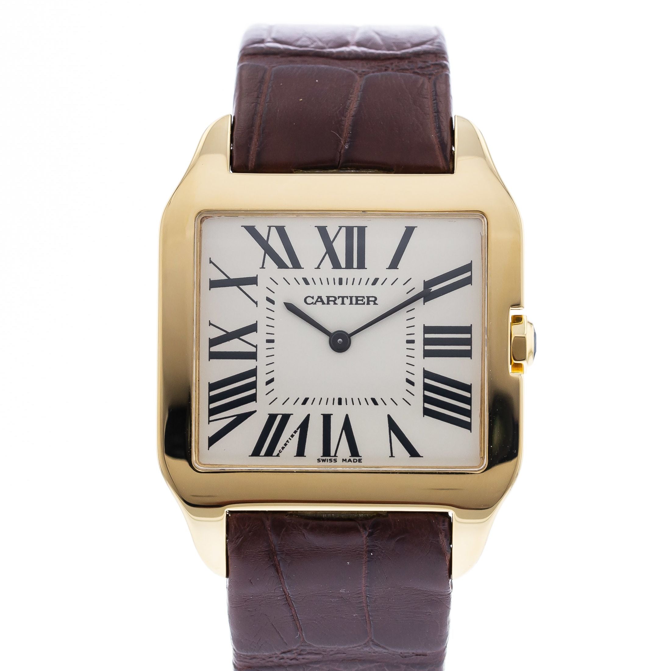 Authentic Used Cartier Santos Dumont W2008751 Watch 10 10 CAR 0PK8YB