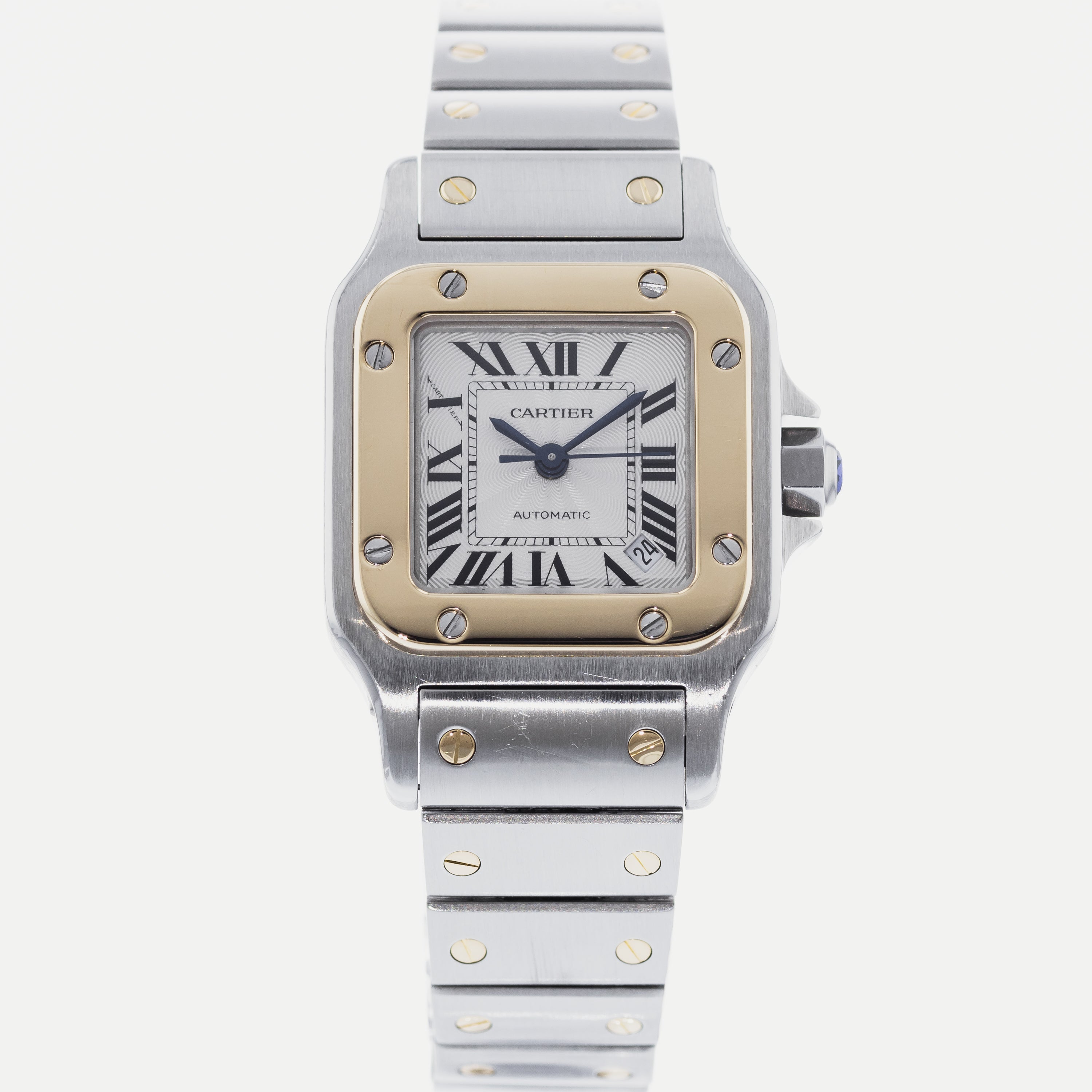 Authentic Used Cartier Santos Galbee Small W20057C4 Watch 10 10