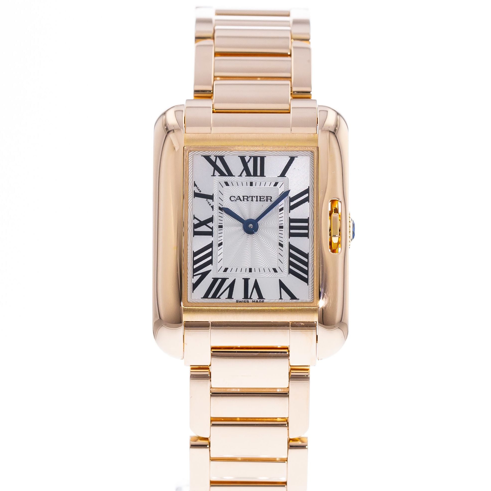 Pre-Owned Cartier Tank Anglaise 18k Rose Gold Quartz Watch