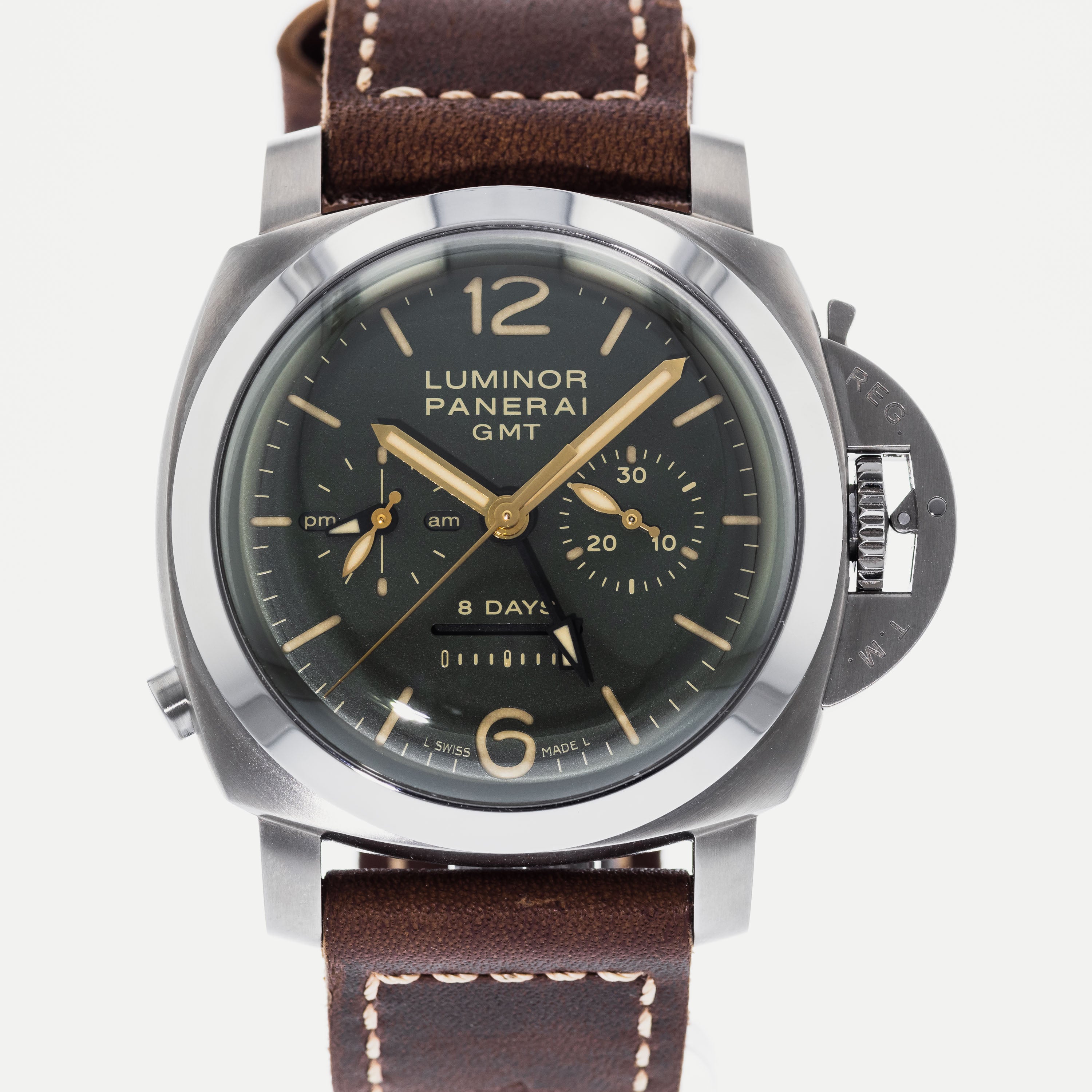 Authentic Used Panerai Luminor 1950 Monopulsante 8 Days GMT