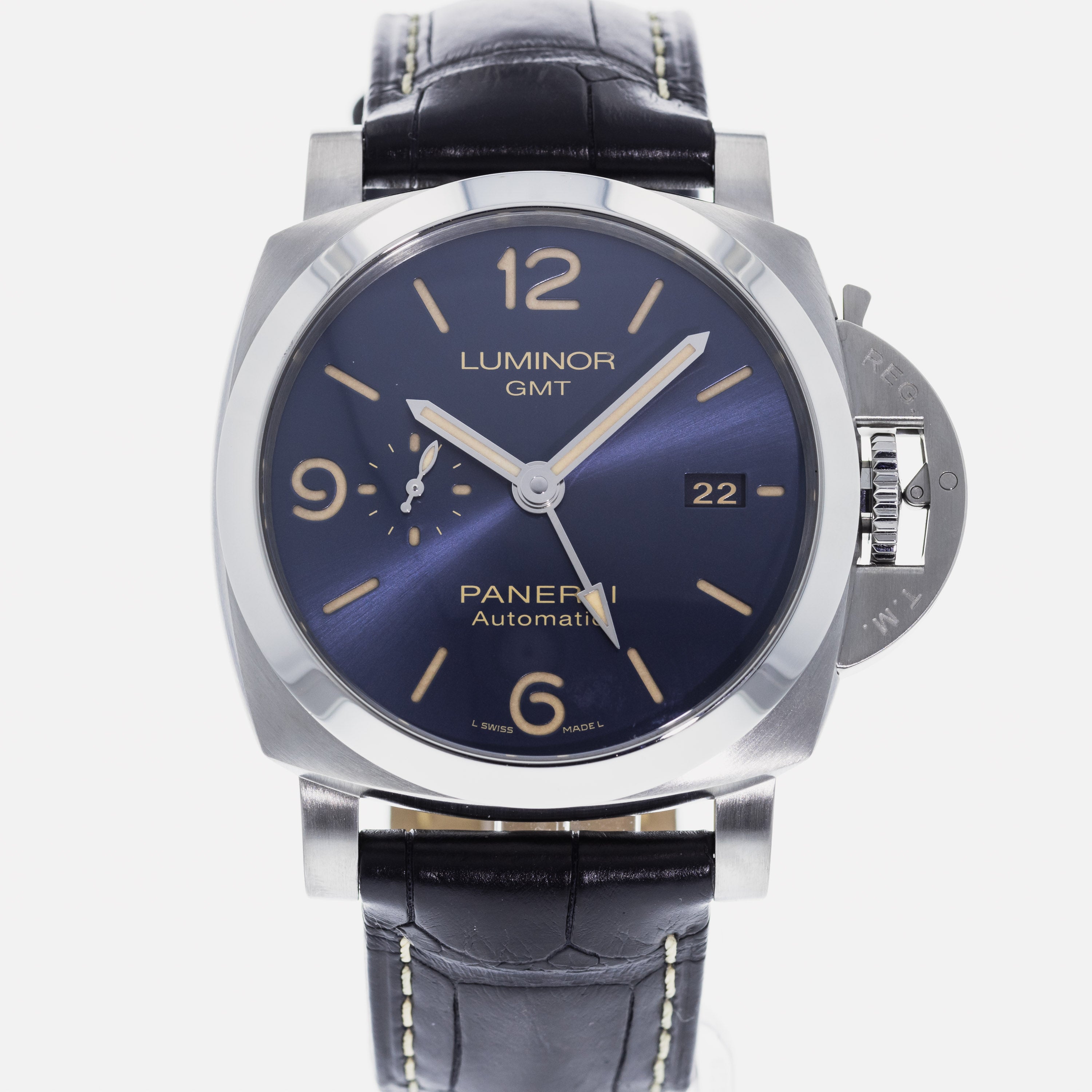 Authentic Used Panerai Luminor 1950 3 Days GMT PAM 1033 Watch 10