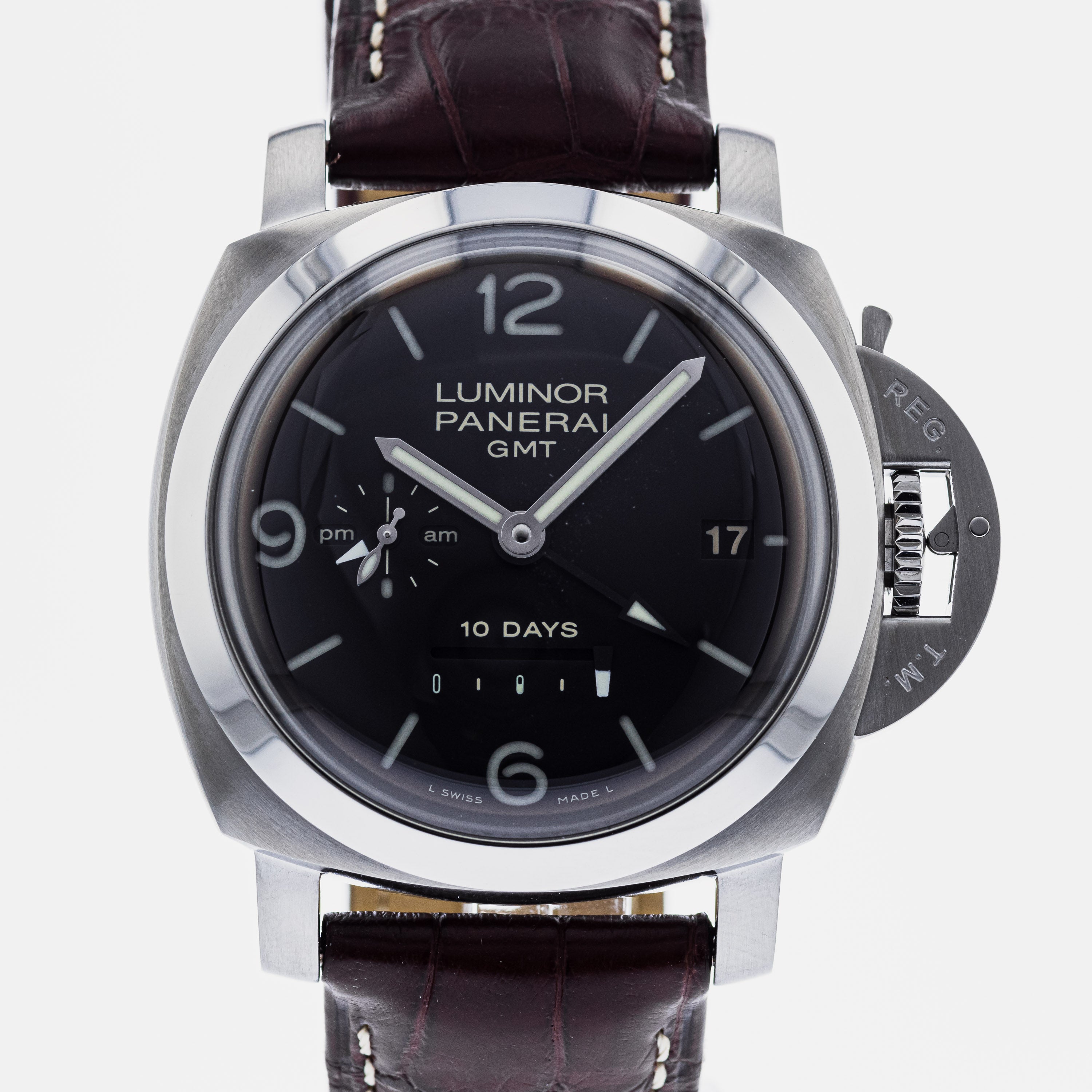 Authentic Used Panerai Luminor 1950 10 Days GMT PAM 270 Watch 10