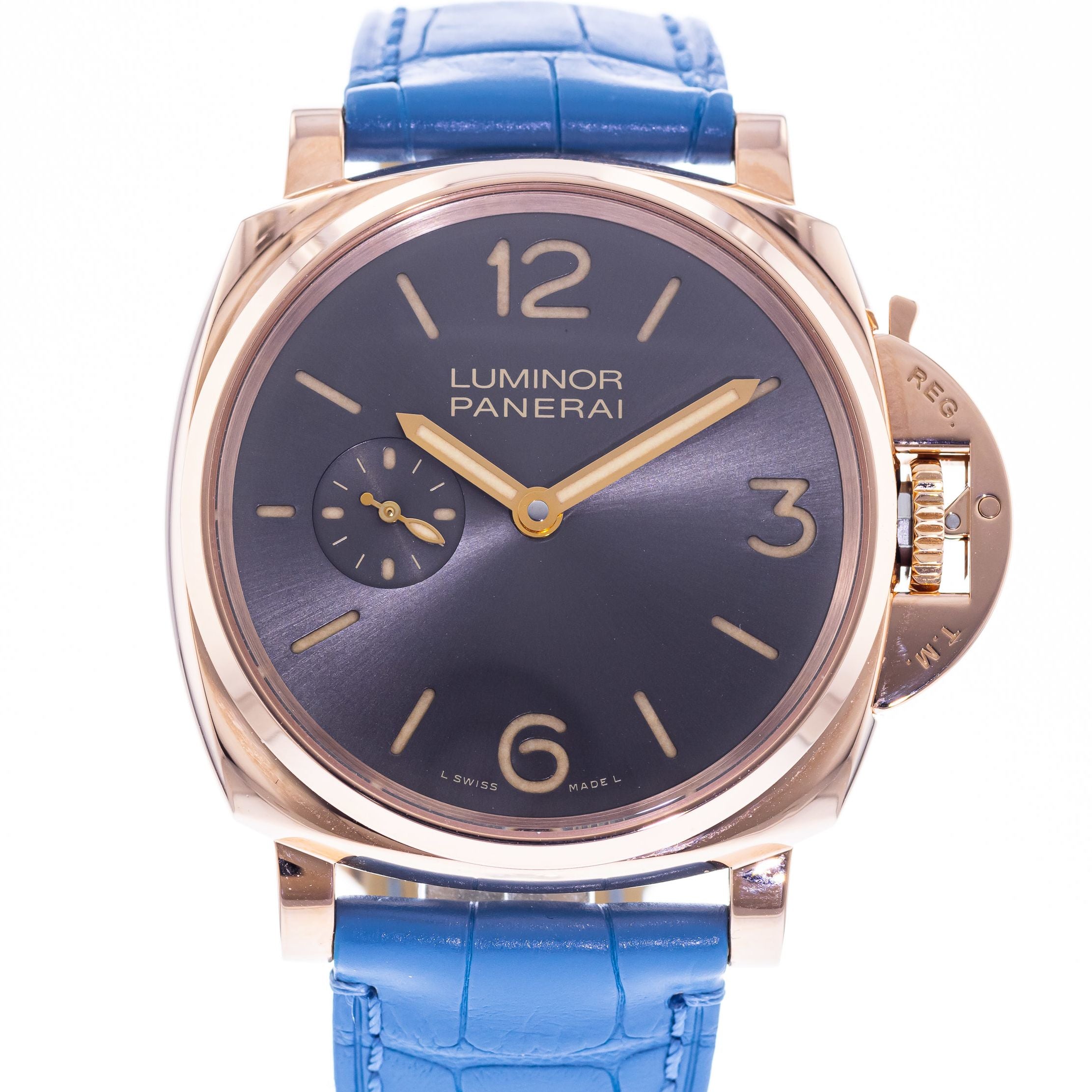 Authentic Used Panerai Luminor Due 3 Days Oro Rosso PAM 677 Watch