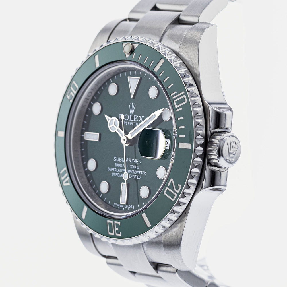 Authentic Used Rolex Submariner Hulk 116610LV Watch (10-10-ROL-3PCBSZ)