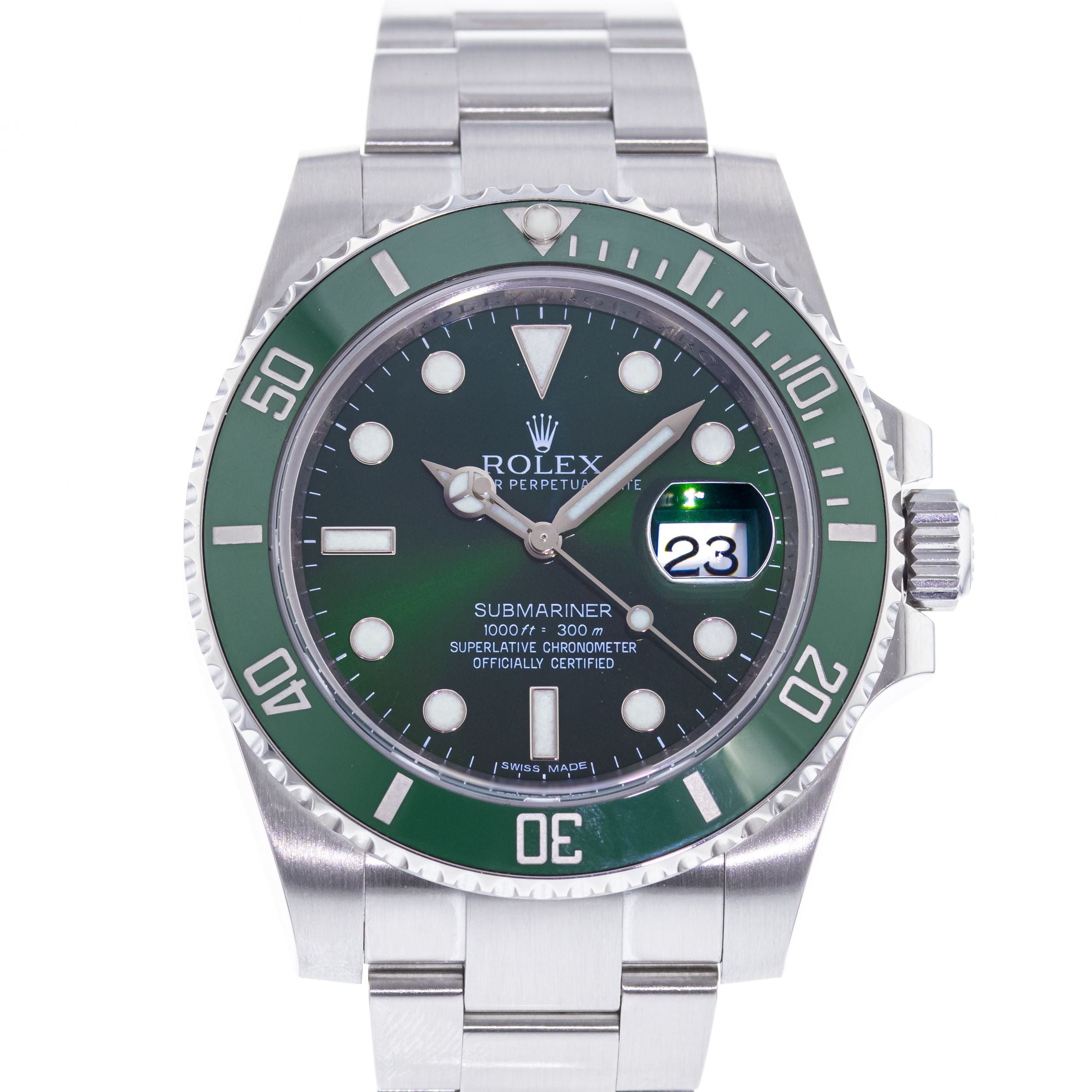 Rolex submariner Hulk 2013 116610LV with Box and Papers MINT condition