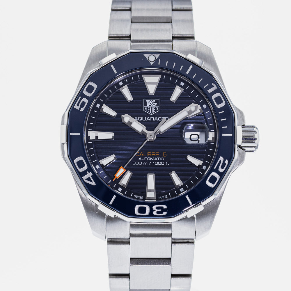 TAG Heuer Aquaracer Calibre 5 Automatic Mens Blue Steel Watch