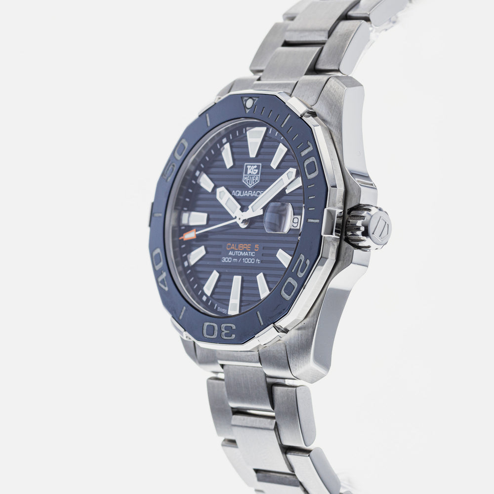 Tag Heuer Aquaracer Blue Dial Automatic Steel Mens Watch WAY211C