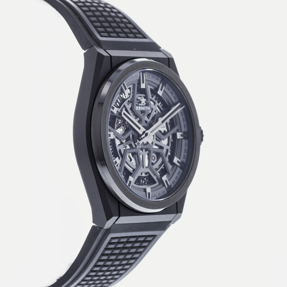 Zenith Defy Classic PAPERS Ceramic Skeleton Date Watch 49.9000.670/77.