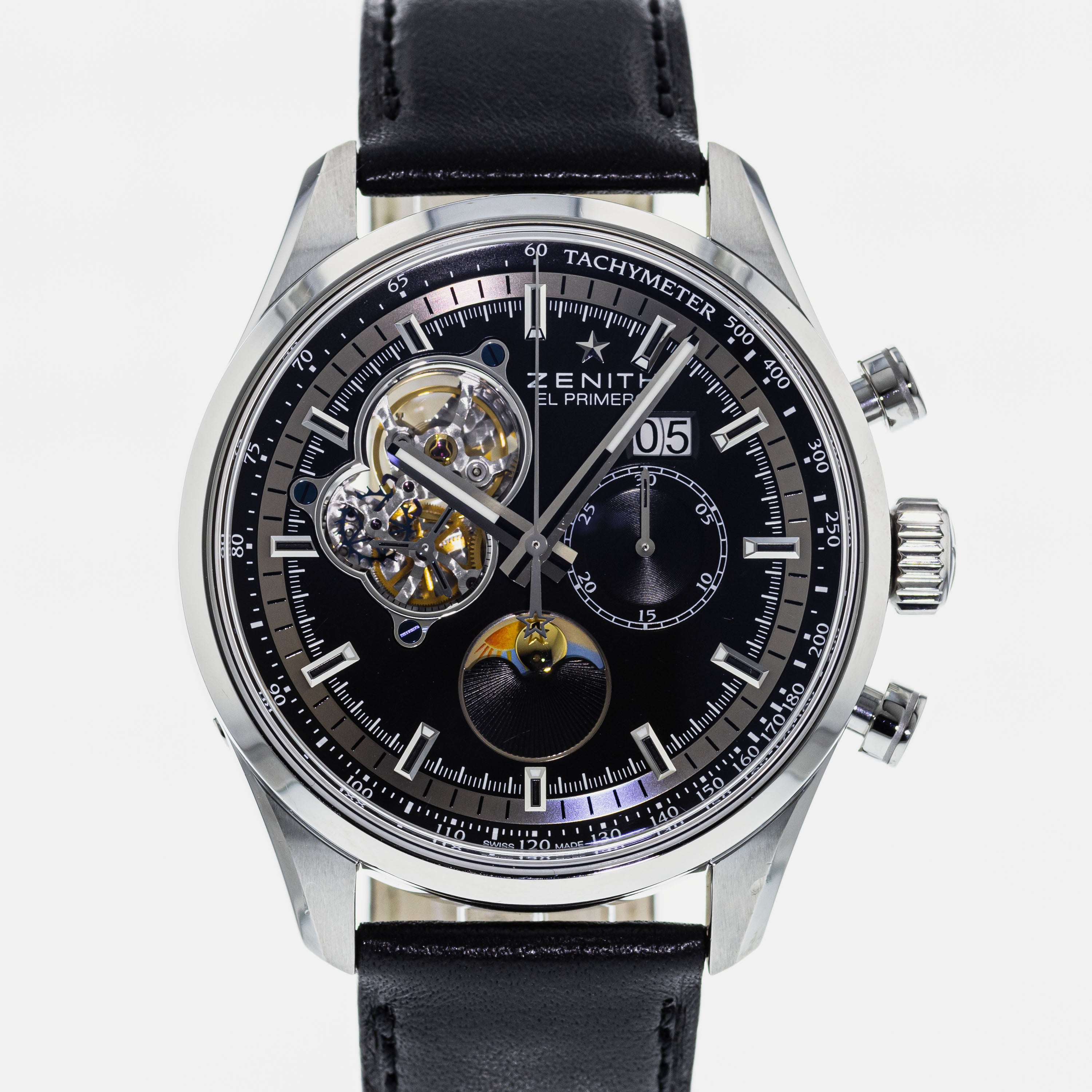 Pre-owned Zenith El Primero Chronomaster Open Heart In Stainless