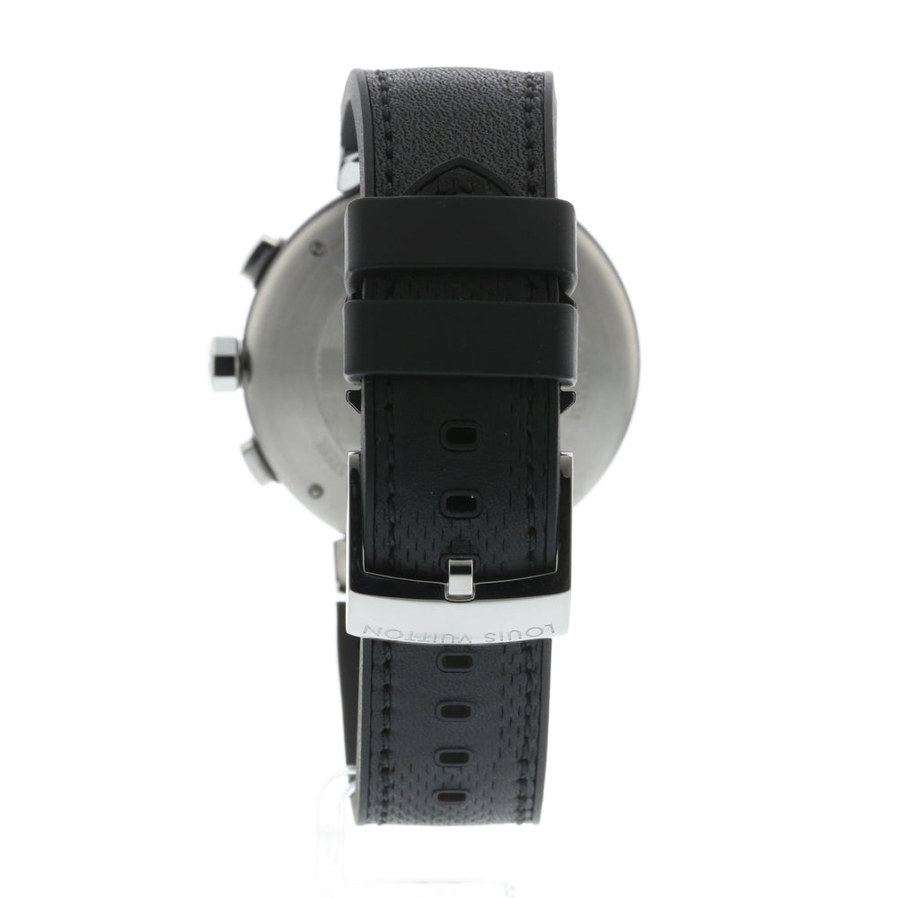 Authenticated Used Louis Vuitton LOUIS VUITTON Q8D30Z black dial watch men's  