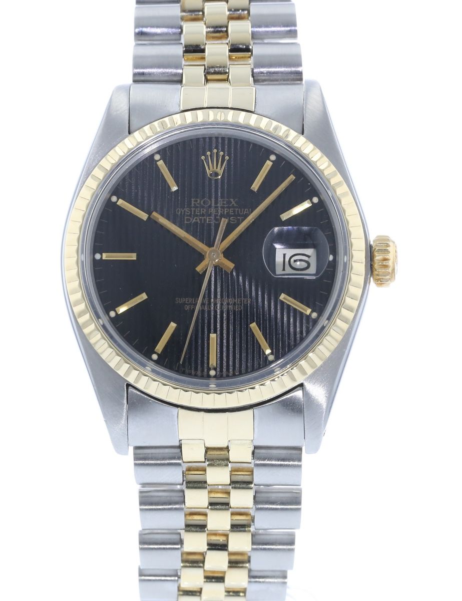 Rolex Oyster Perpetual Datejust Black Tapestry Dial Watch