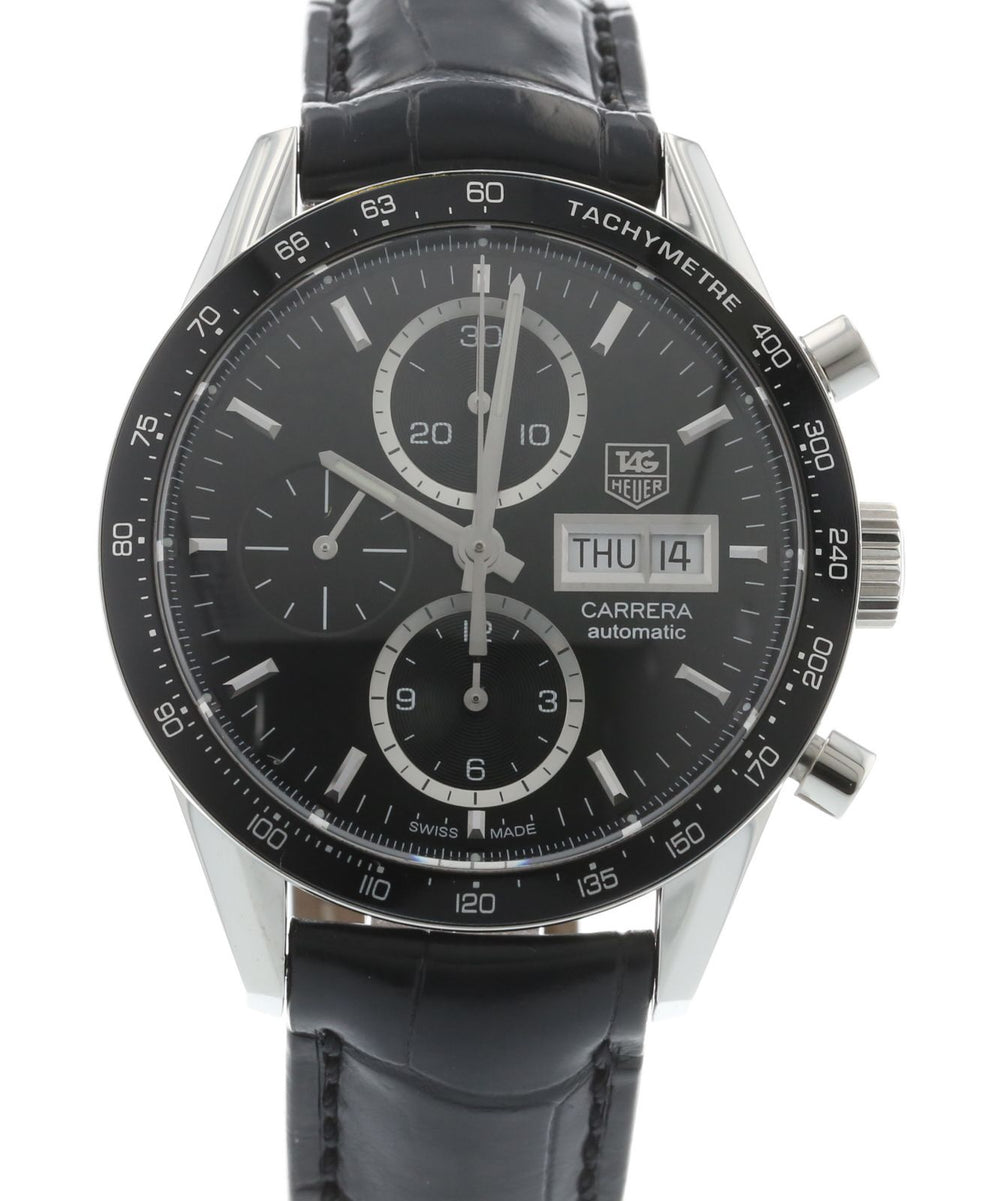 Authentic Used TAG Heuer Carrera Day Date Chronograph CV201AG.FC6266 Watch 10 10 TAG ZCR1T2